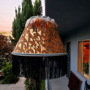 Funky animal snake print lampshade
